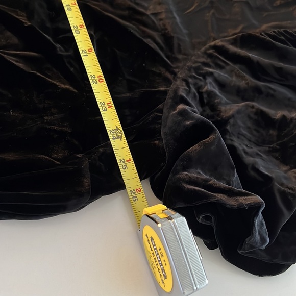 NWT Talbots Gorgeous Black Velvet Blouse Rusched Short Sleeves Button Back - Picture 6 of 11